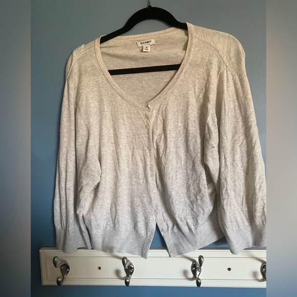 Plus size cropped 3/4 length sleeve cardigan - Picture 2 of 3